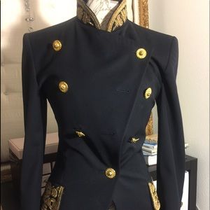 Novelty military embellished jacket